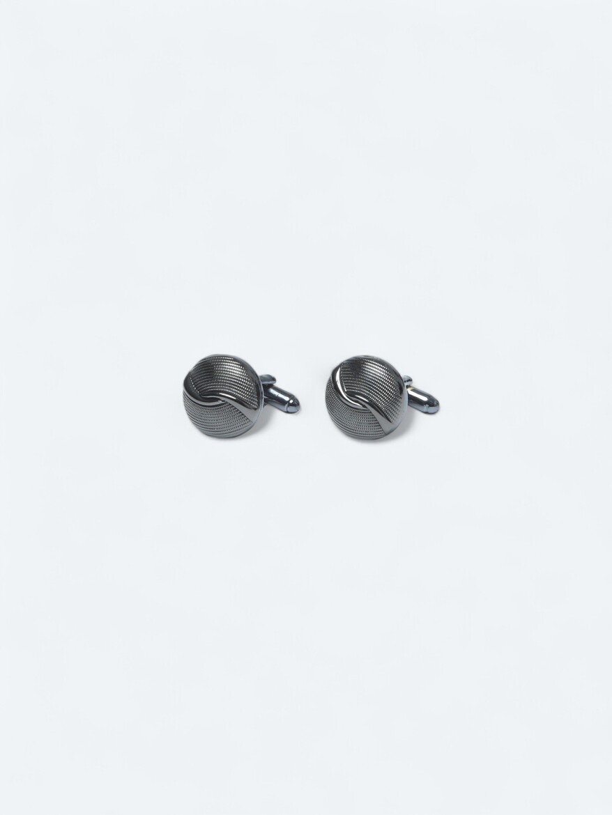 Black Metal Cuff Link - KİP