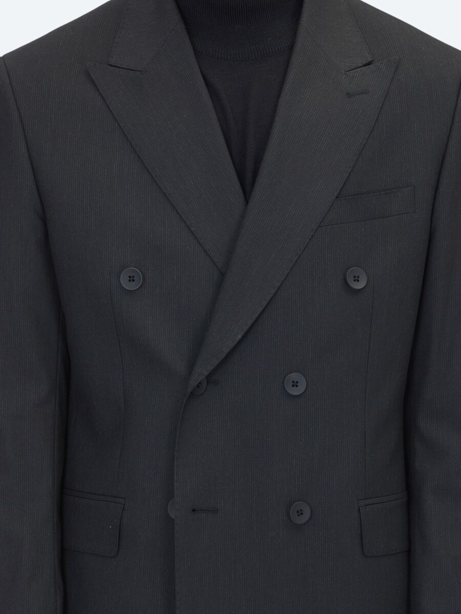 Black Micro Modern Fit Suit - 5