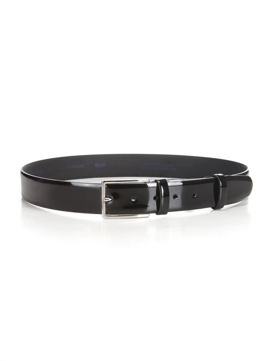 Black Patent Leather Belt - 1
