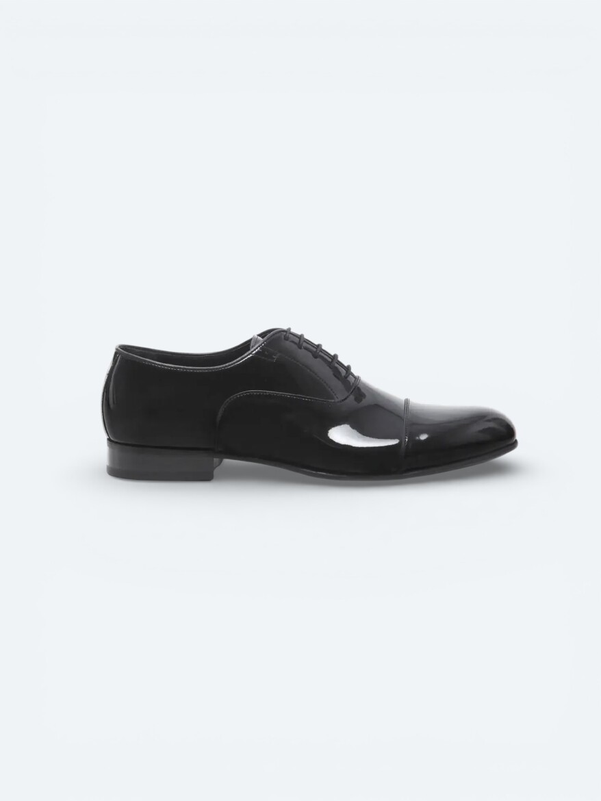 Black Patent Leather Classical Dress Shoes - 1