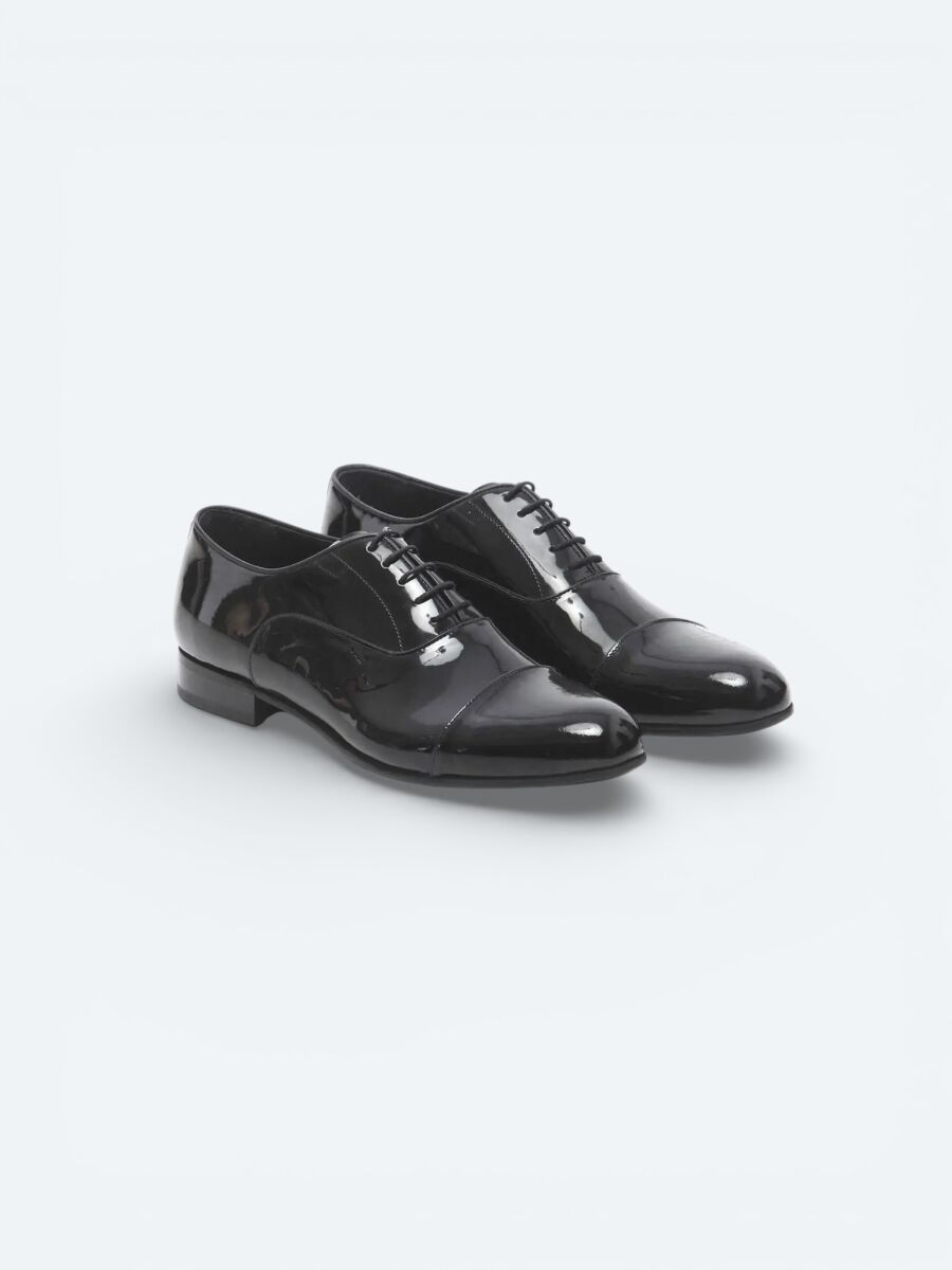Black Patent Leather Classical Dress Shoes - 2