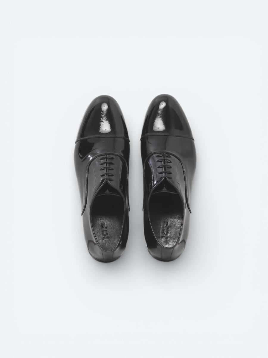 Black Patent Leather Classical Dress Shoes - 5