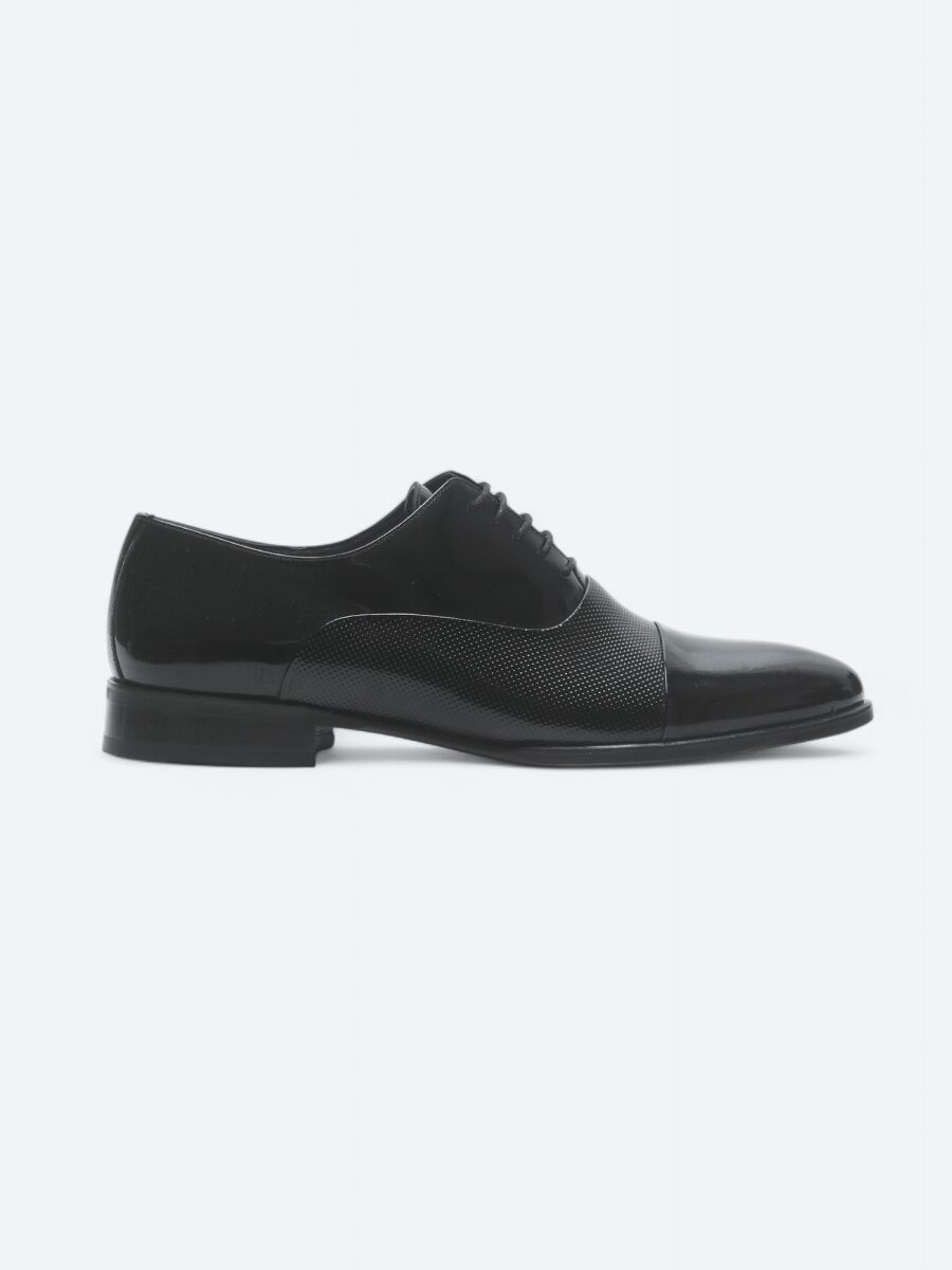Black Patent Leather Classical Dress Shoes - 1