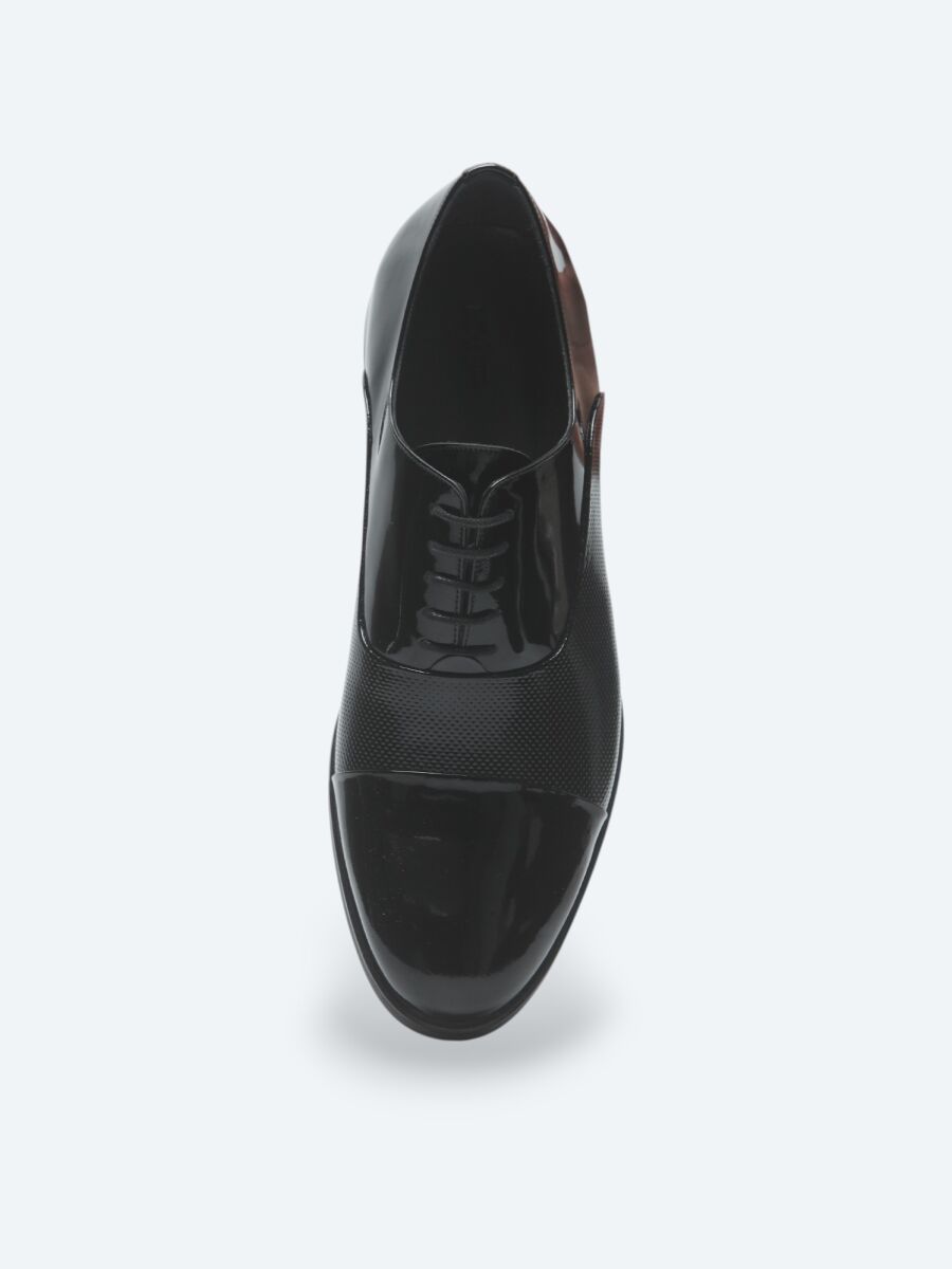 Black Patent Leather Classical Dress Shoes - 3