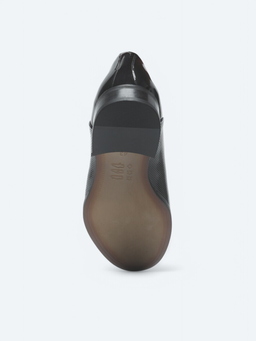 Black Patent Leather Classical Dress Shoes - 4