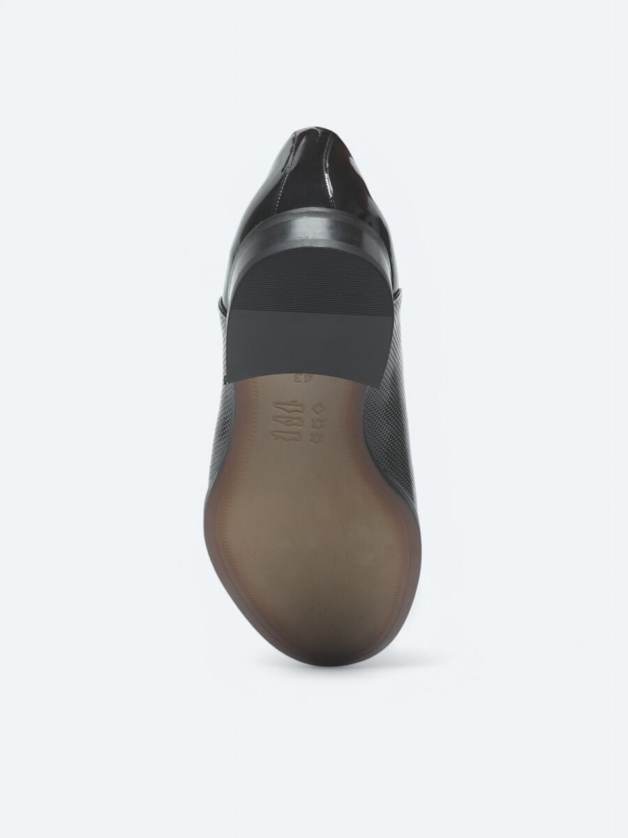 Black Patent Leather Classical Dress Shoes - 4