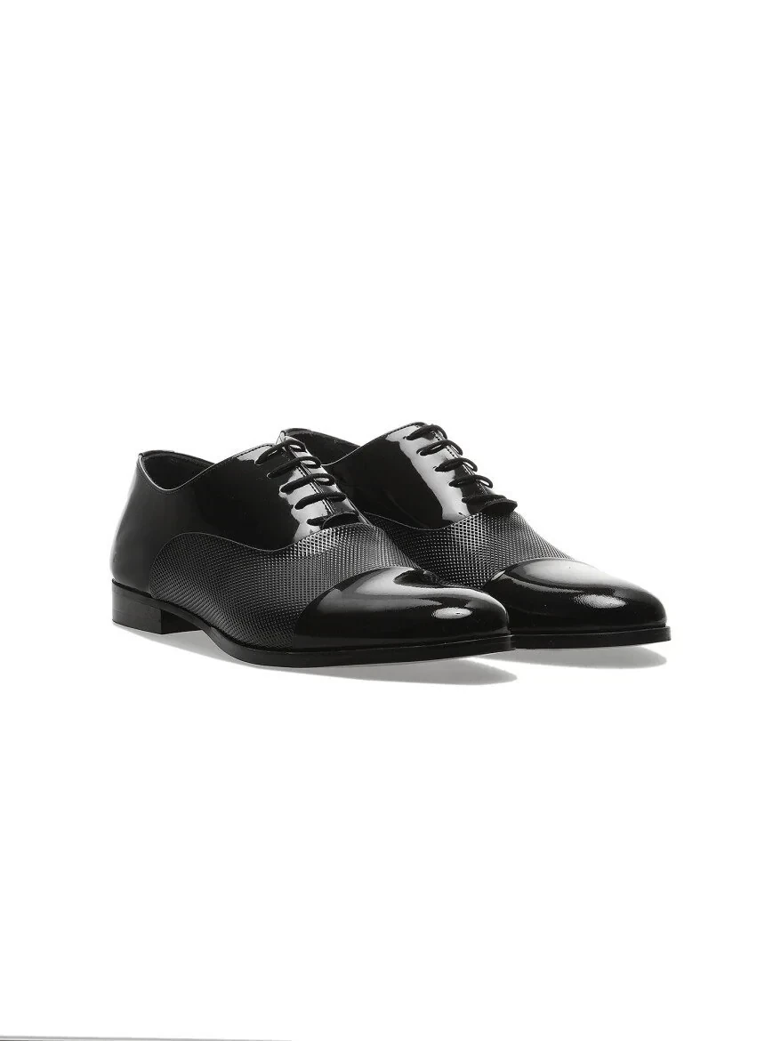 Black Patent Leather Classical Dress Shoes - 2