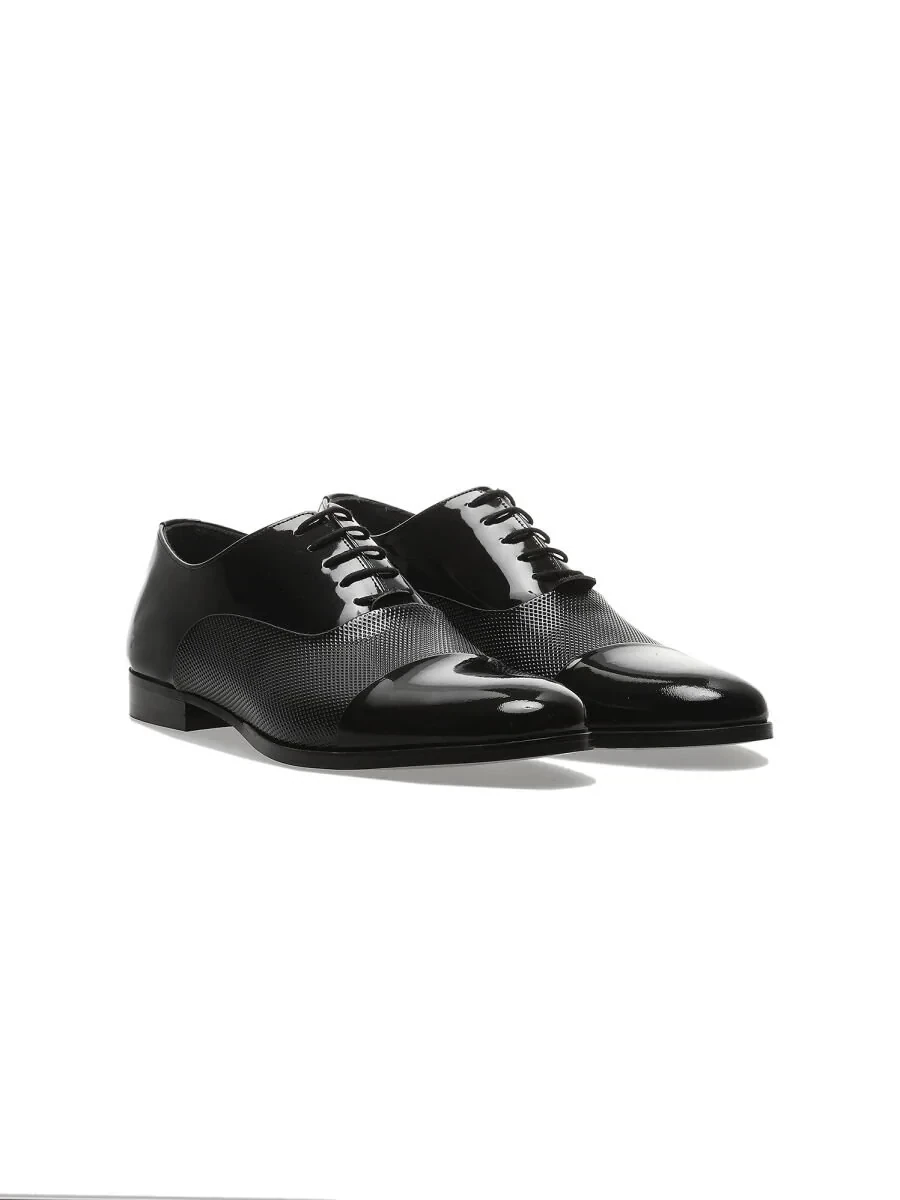 Black Patent Leather Classical Dress Shoes - 2