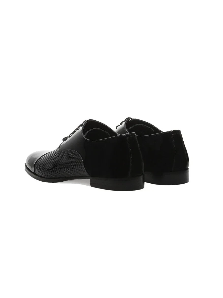 Black Patent Leather Classical Dress Shoes - 4