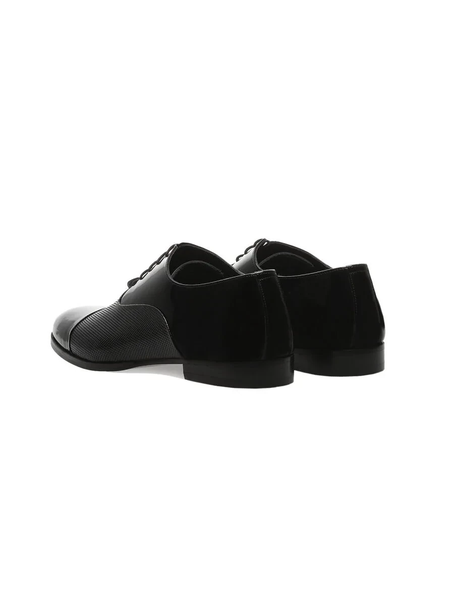 Black Patent Leather Classical Dress Shoes - 4