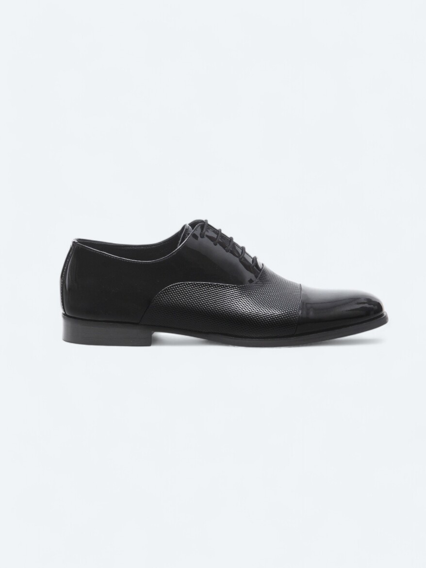 Black Patent Leather Classical Dress Shoes - 1