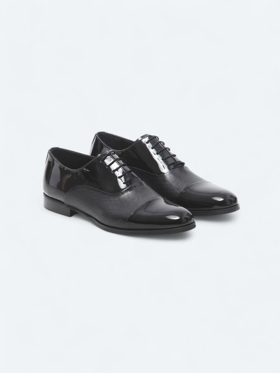 Black Patent Leather Classical Dress Shoes - 2