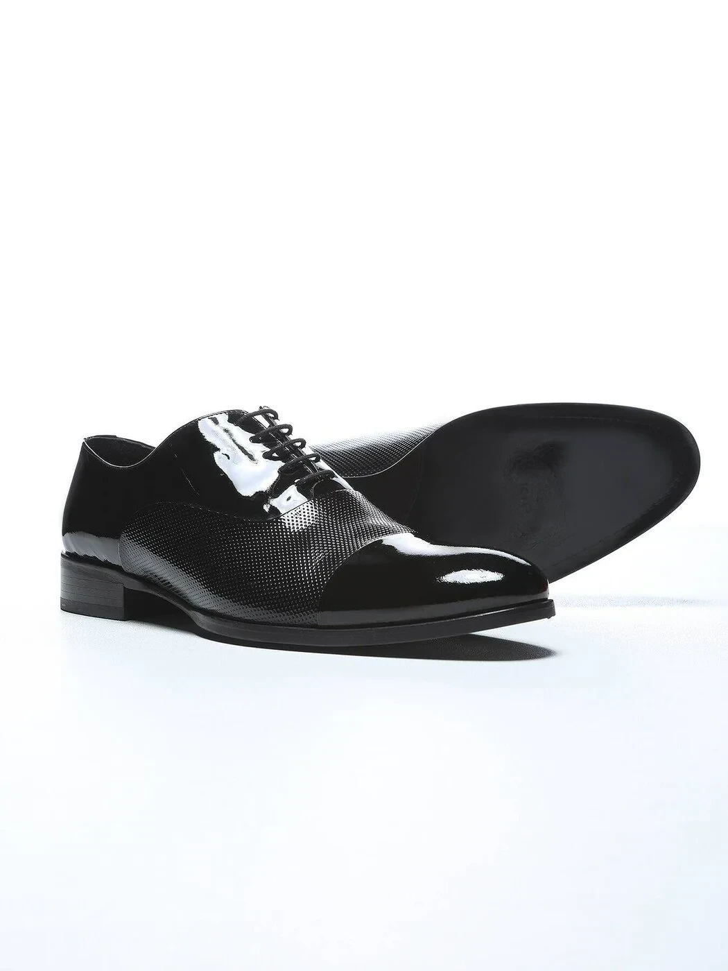 Black Patent Leather Classical Dress Shoes - 3