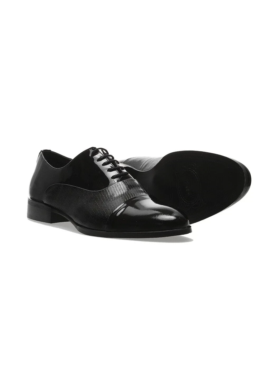 Black Patent Leather Classical Dress Shoes - 3