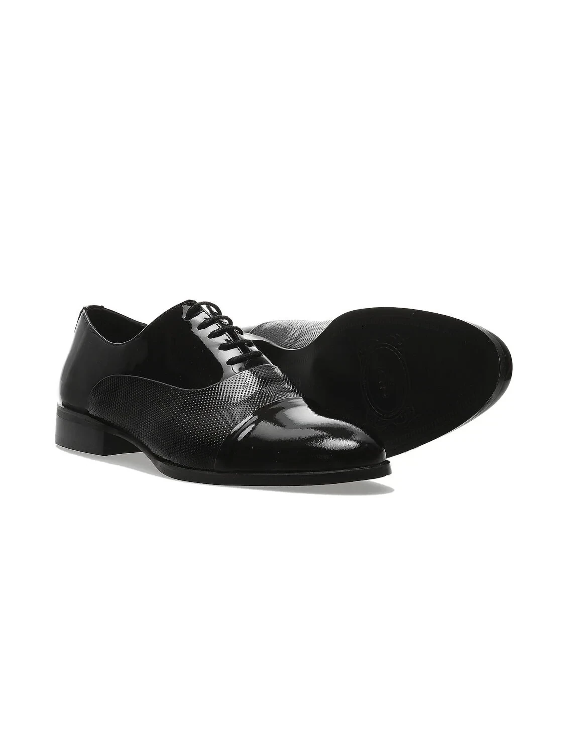 Black Patent Leather Classical Dress Shoes - 3
