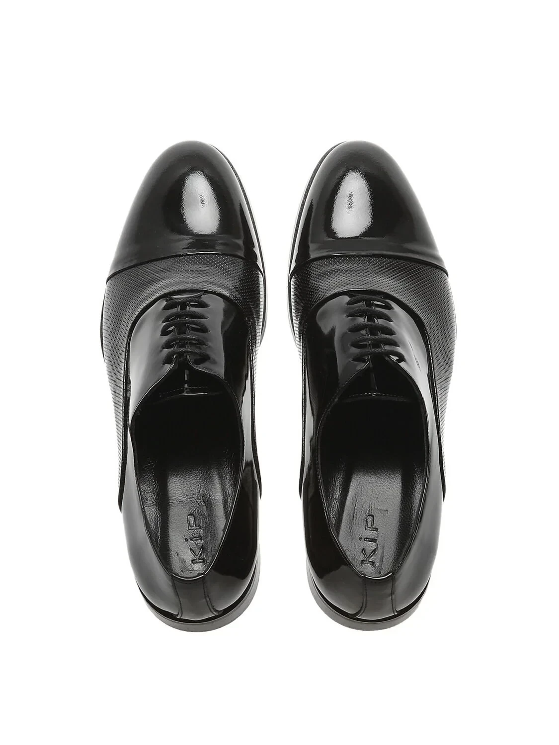 Black Patent Leather Classical Dress Shoes - 5