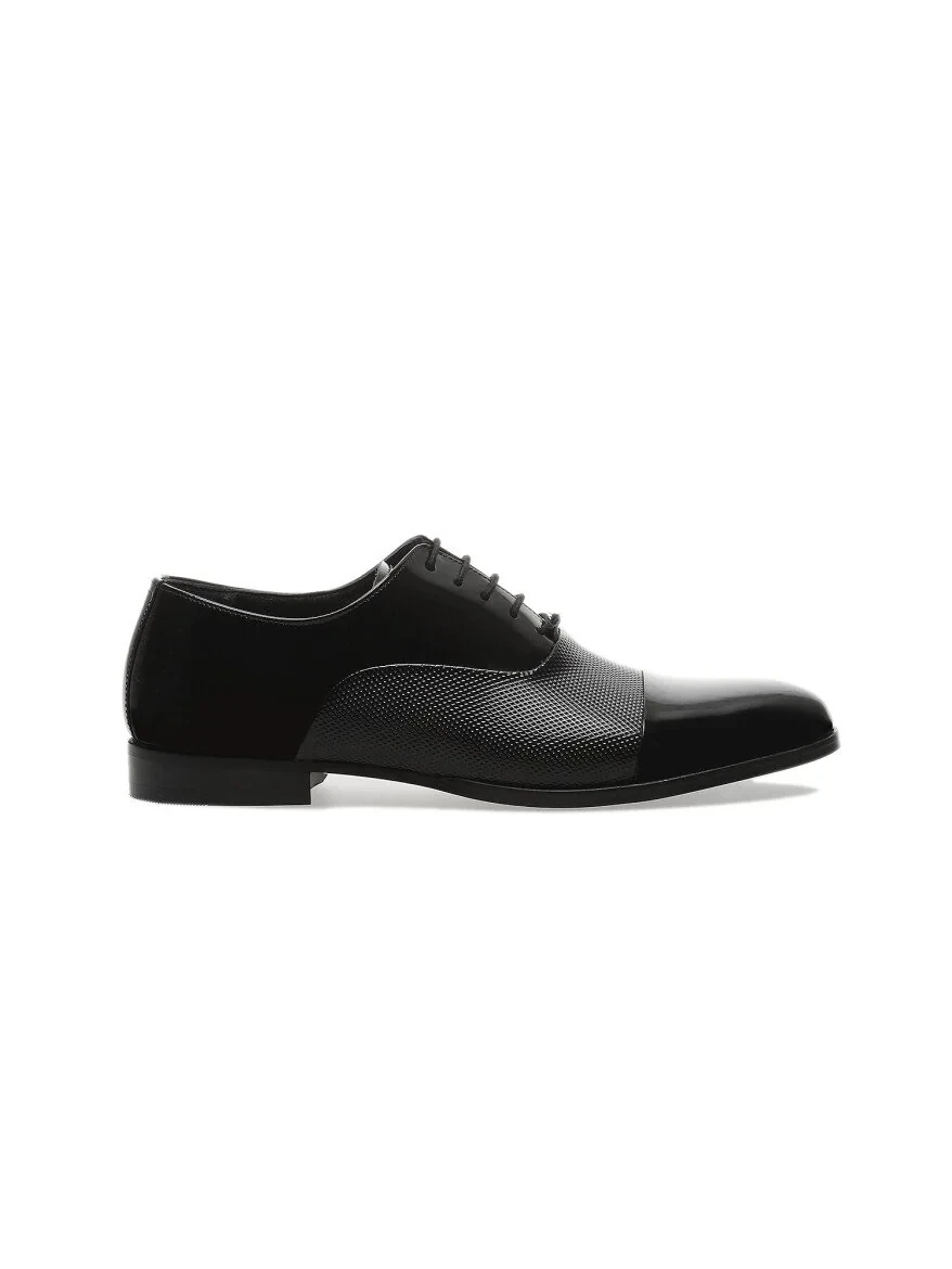 Black Patent Leather Classical Dress Shoes - 1