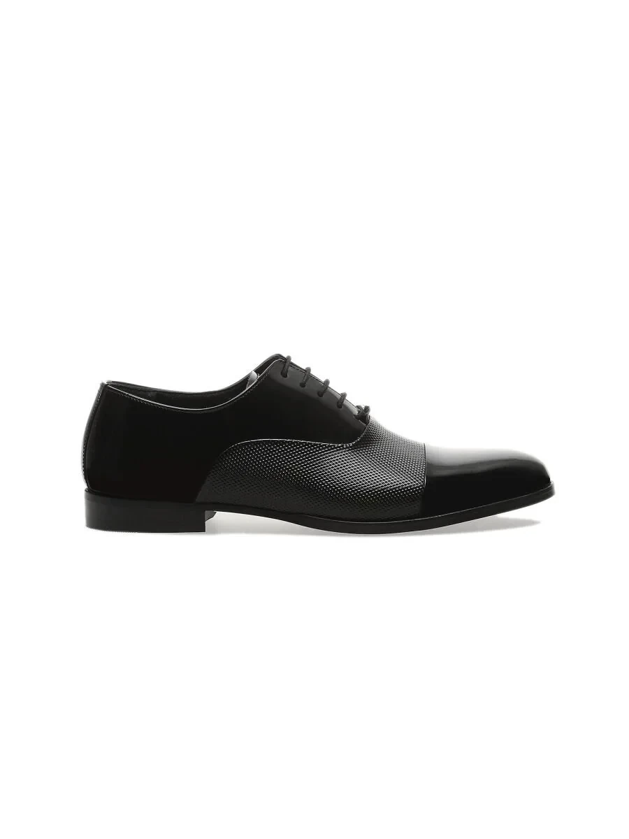 Black Patent Leather Classical Dress Shoes - 1