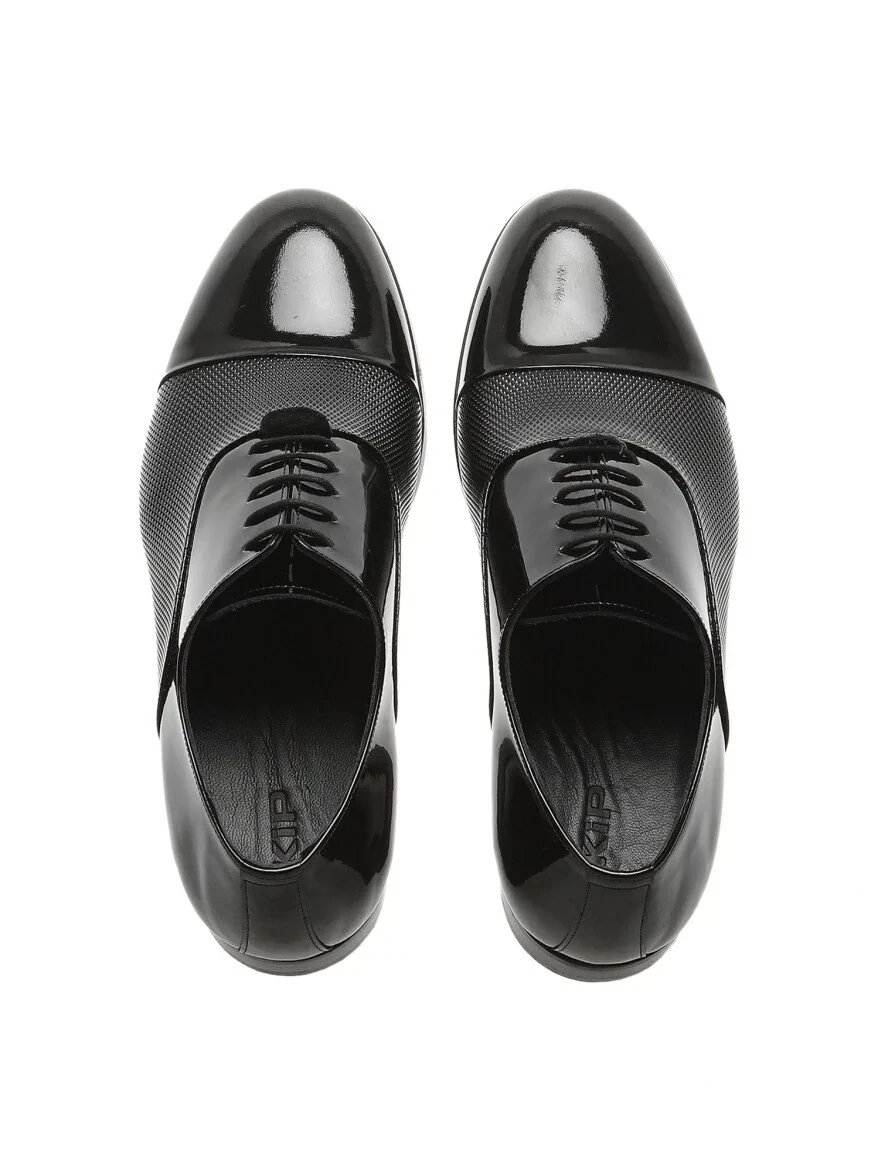 Black Patent Leather Classical Dress Shoes - 5