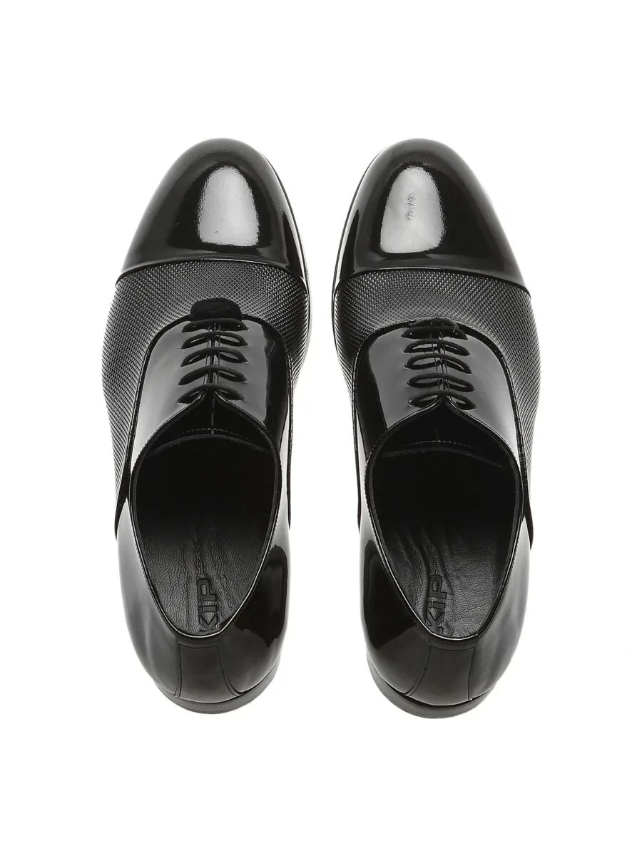 Black Patent Leather Classical Dress Shoes - 5