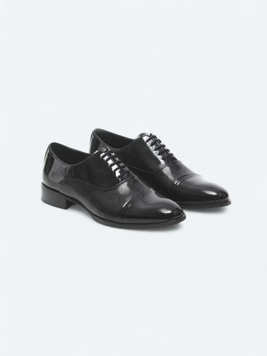 Black Patent Leather Classical Dress Shoes - 2