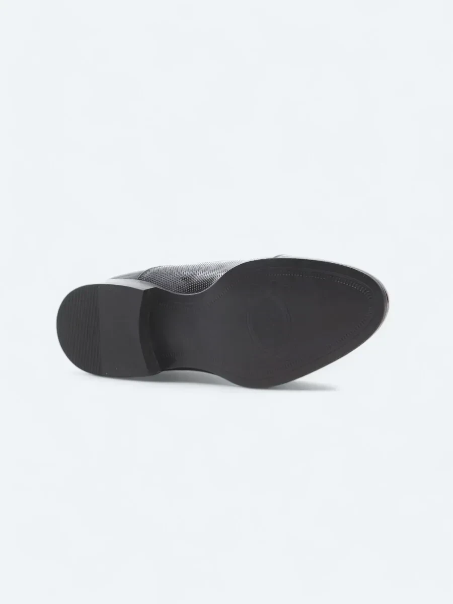 Black Patent Leather Classical Dress Shoes - 4