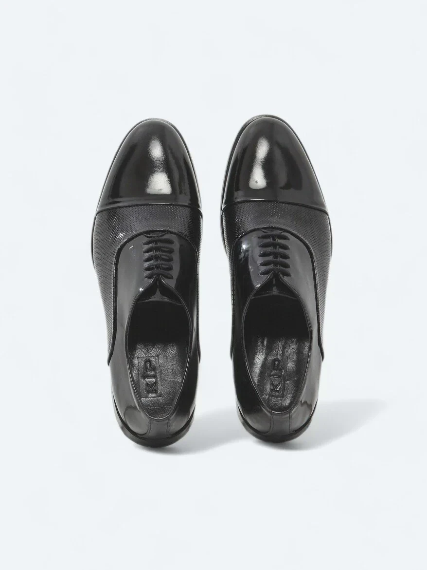 Black Patent Leather Classical Dress Shoes - 5