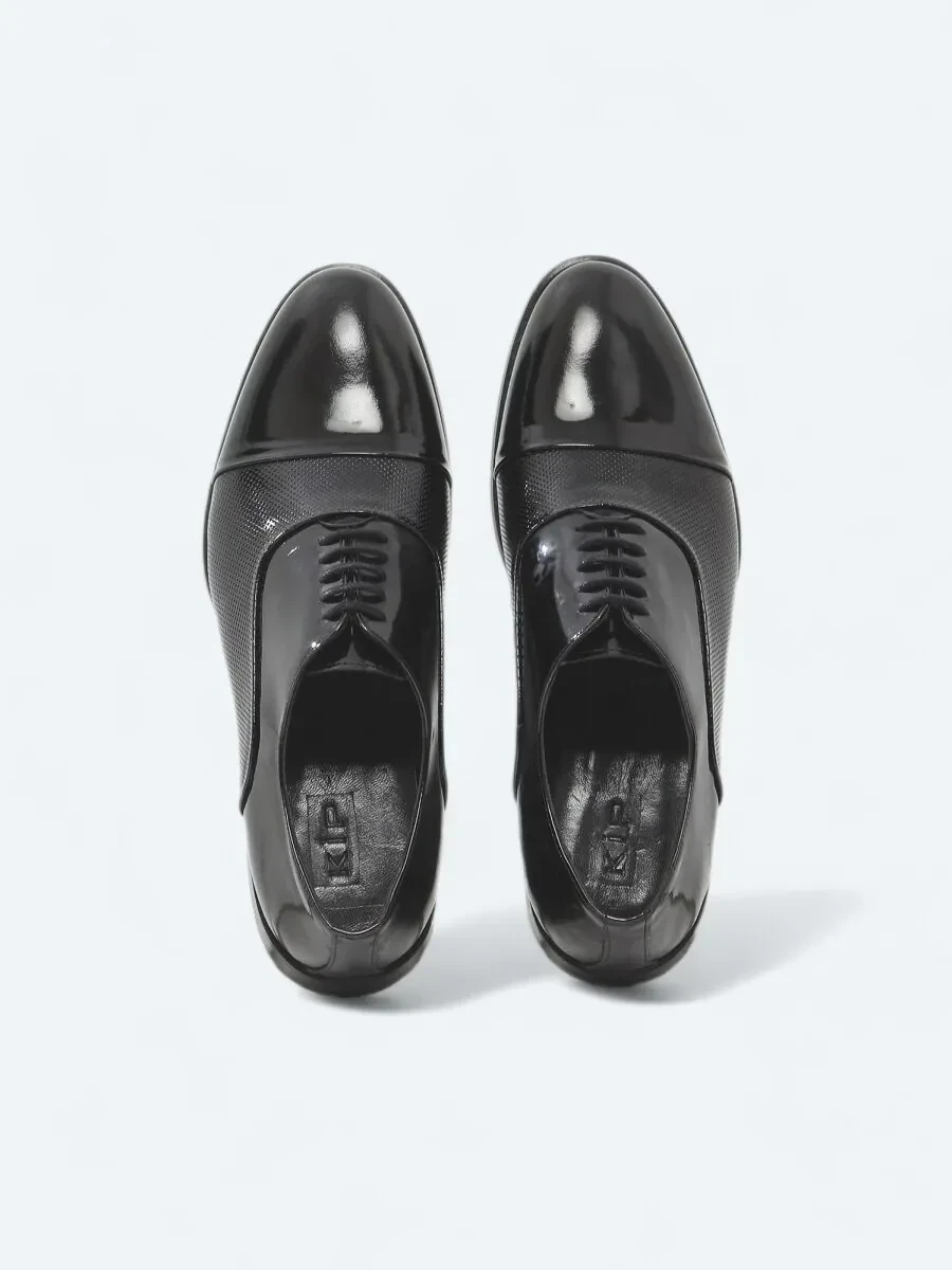Black Patent Leather Classical Dress Shoes - 5
