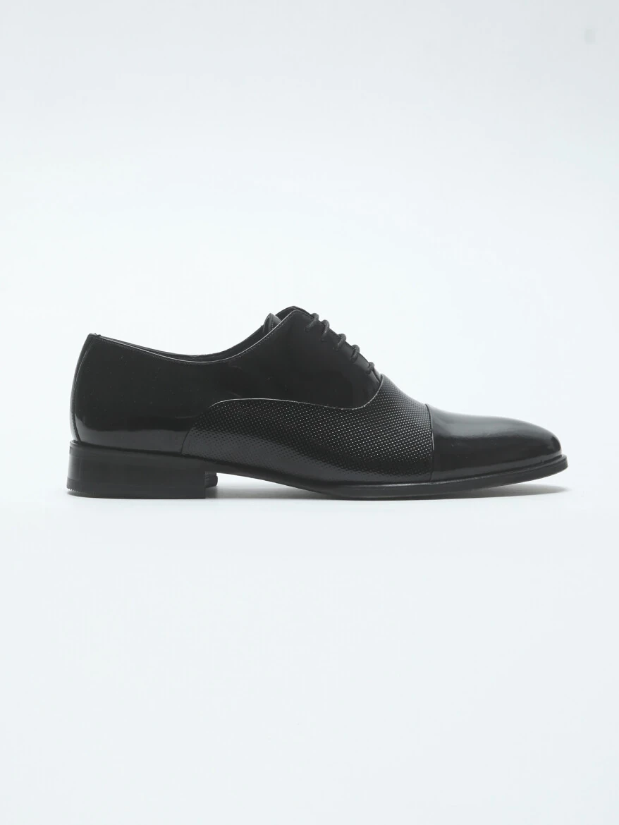 Black Patent Leather Classical Dress Shoes - 2