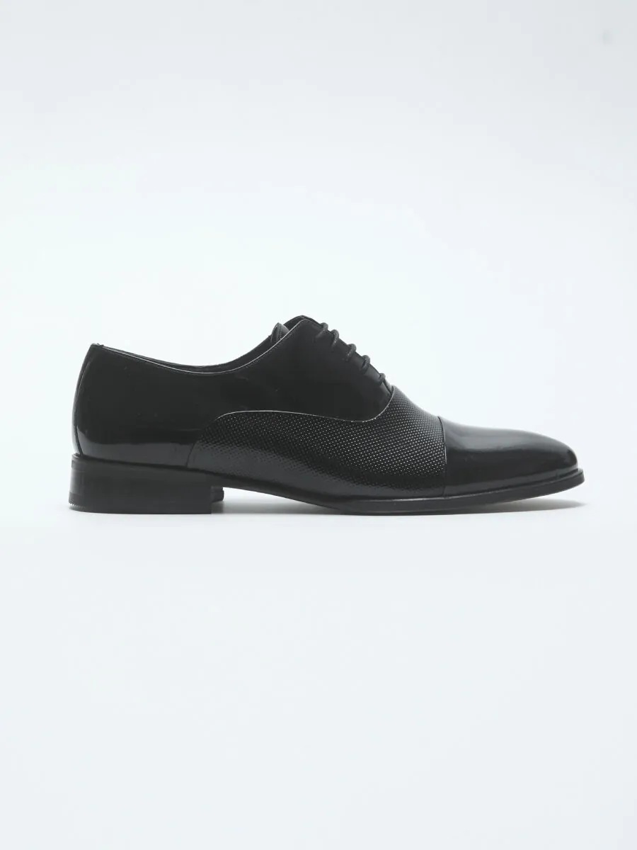 Black Patent Leather Classical Dress Shoes - 1