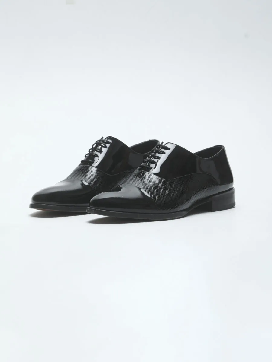 Black Patent Leather Classical Dress Shoes - 2