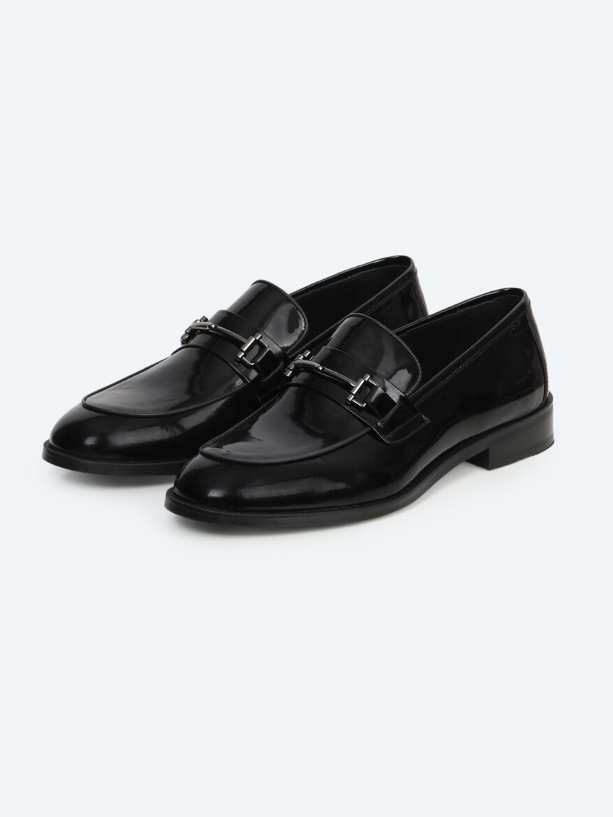 Black Patent Leather Classical Dress Shoes - KİP