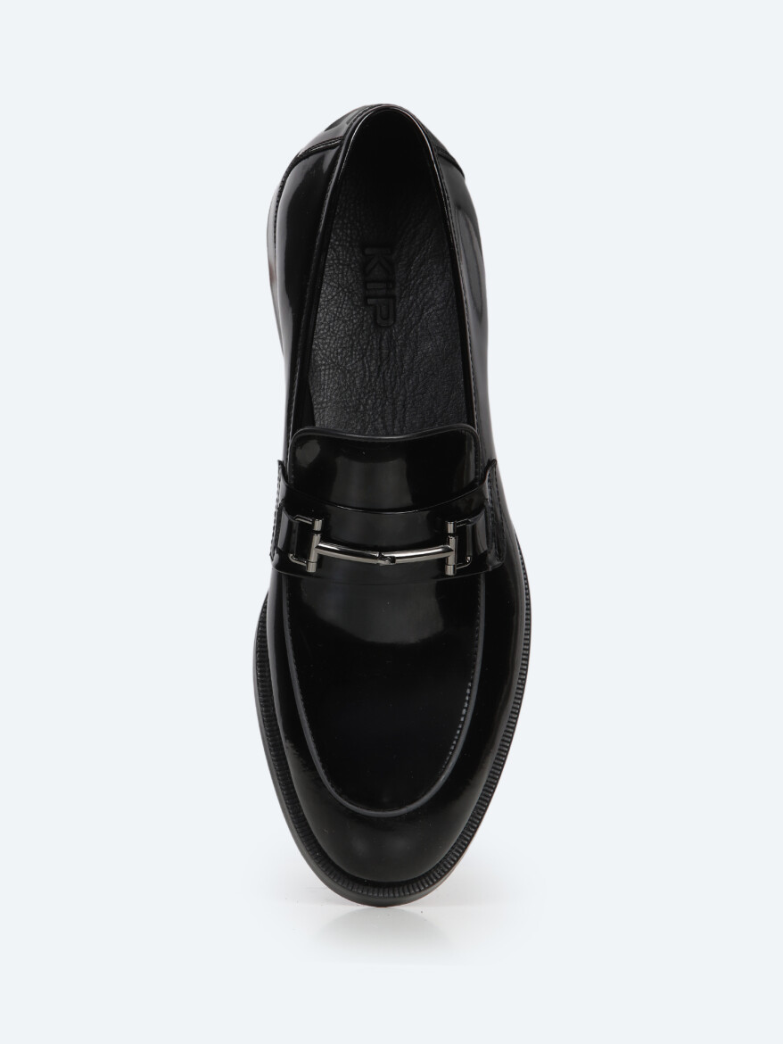 Black Patent Leather Classical Dress Shoes - 3
