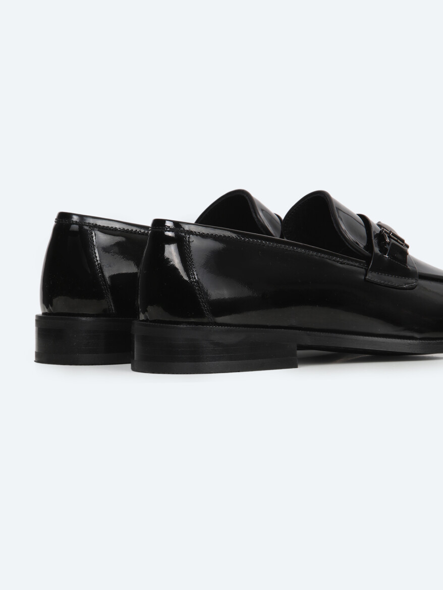 Black Patent Leather Classical Dress Shoes - 5