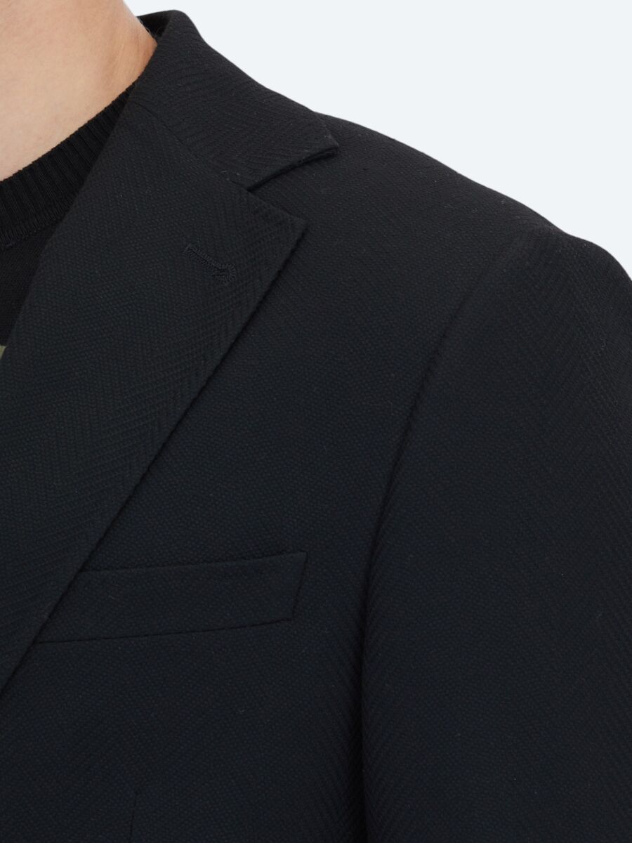 Black Patterned Jacket - 4