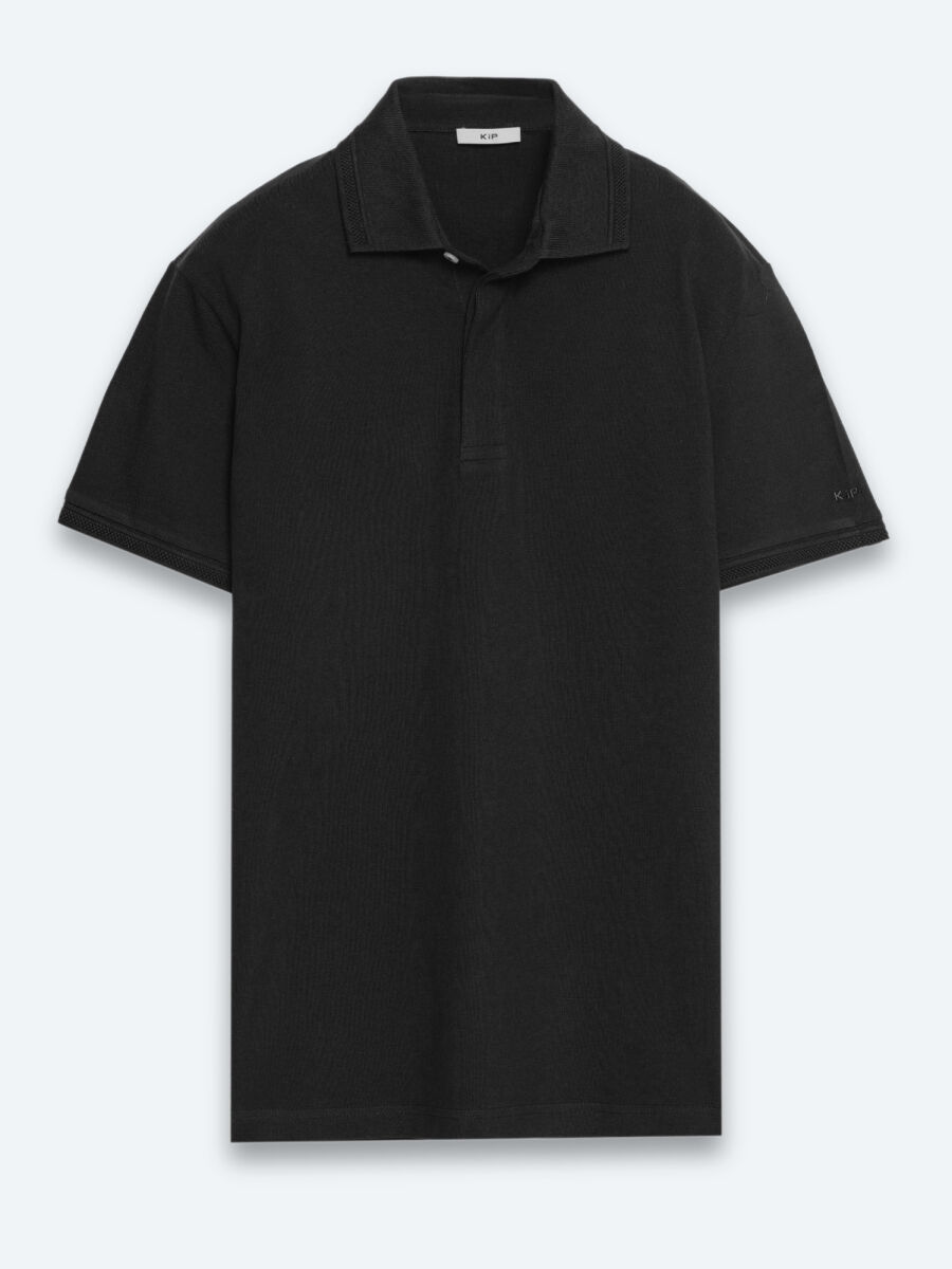 Black Plain 100% Cotton T-Shirt - 5
