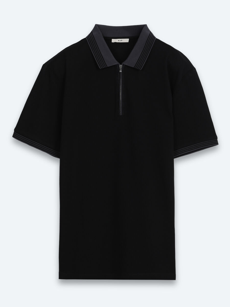 Black Plain 100% Cotton T-Shirt - 6