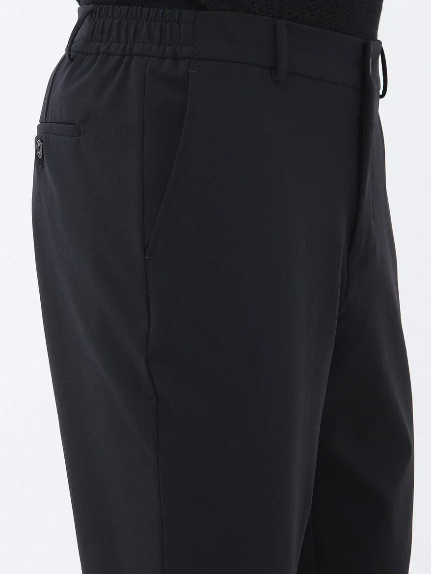 Black Plain Comfort Fit Suit - 7