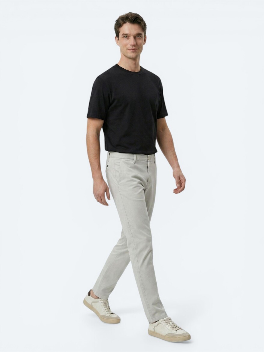 Black Plain Cotton Blended T-Shirt - 3