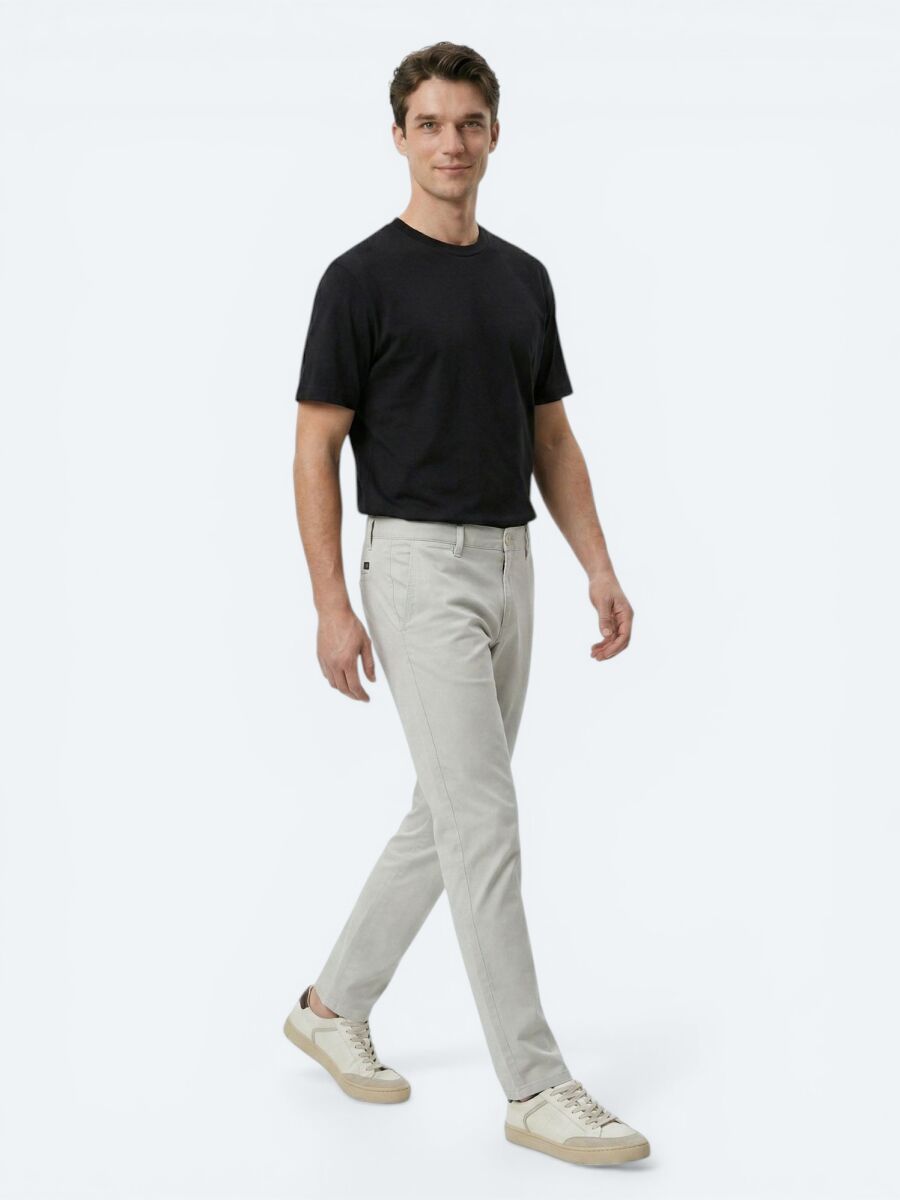 Black Plain Cotton Blended T-Shirt - 3