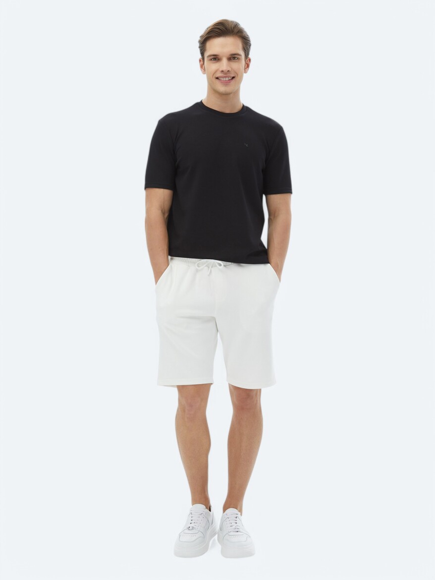 Black Plain Crew Neck T-Shirt - 2