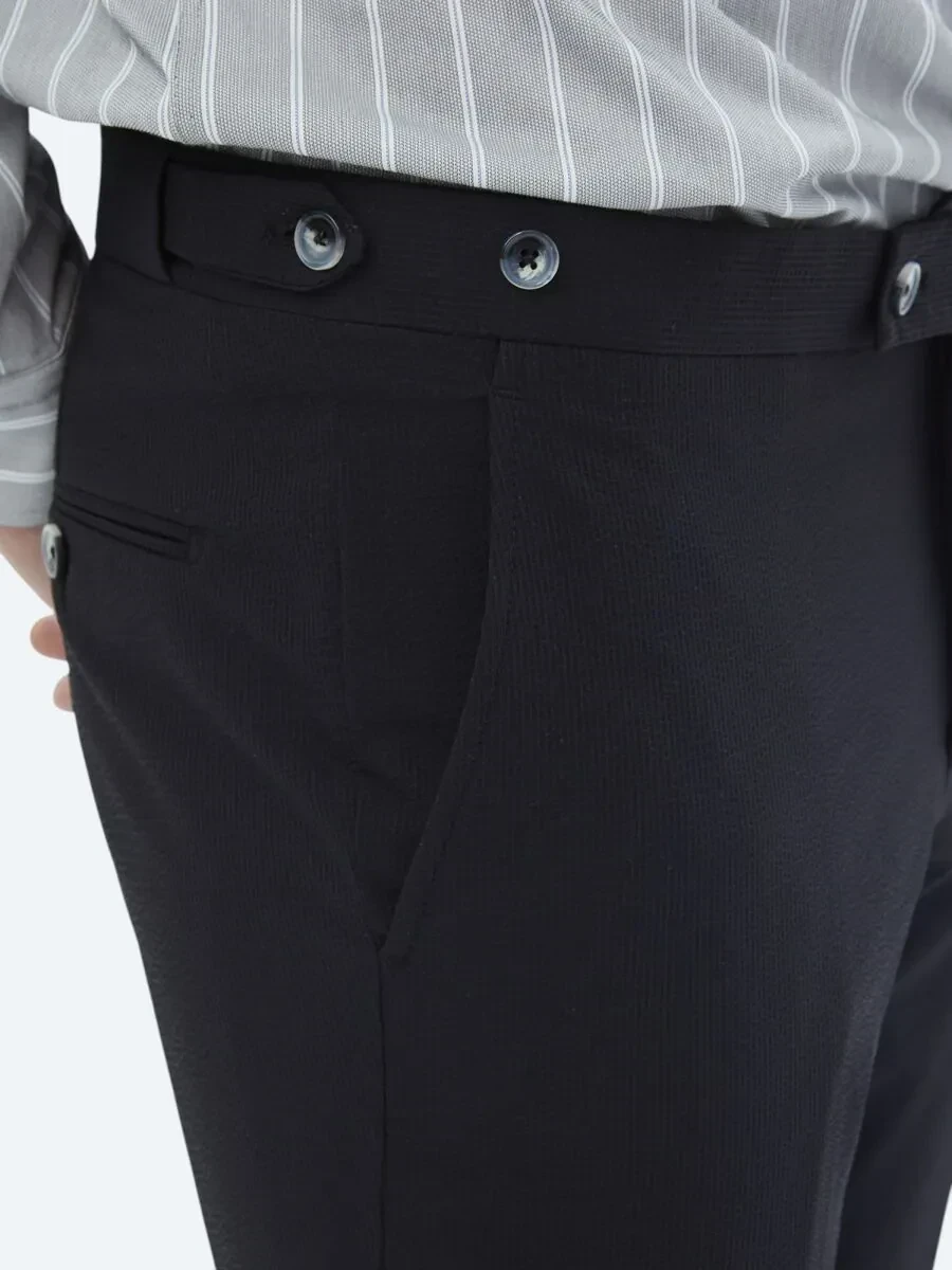 Black Plain Modern Fit Suit - 13