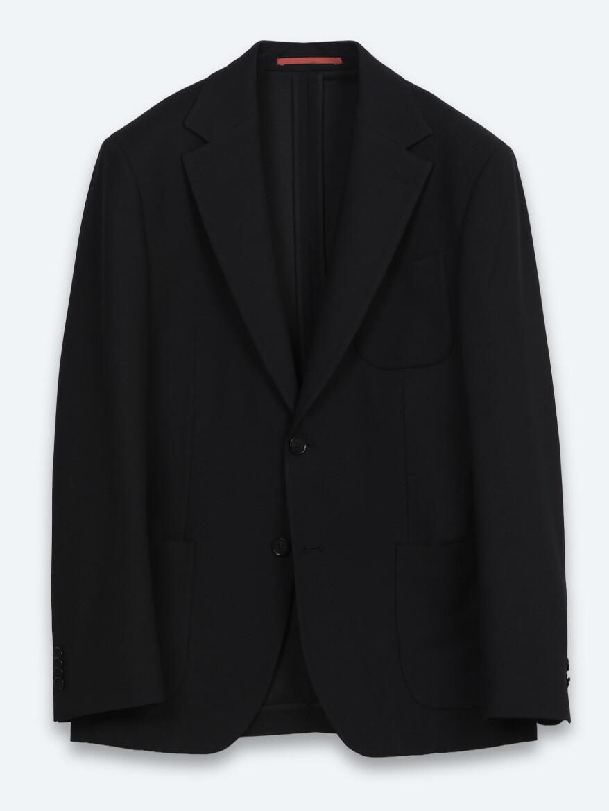 Black Micro Modern Fit Suit - 6