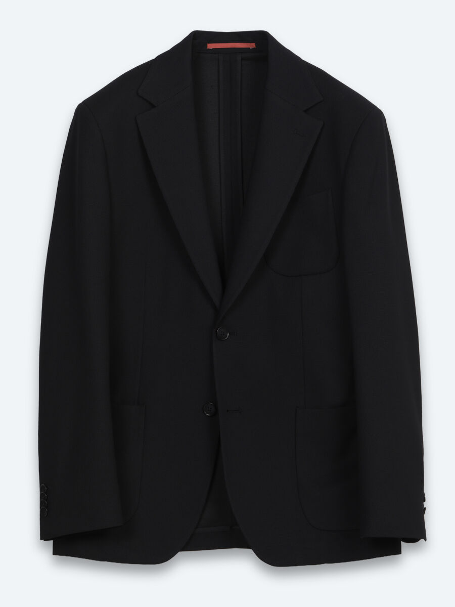 Black Micro Modern Fit Suit - 6