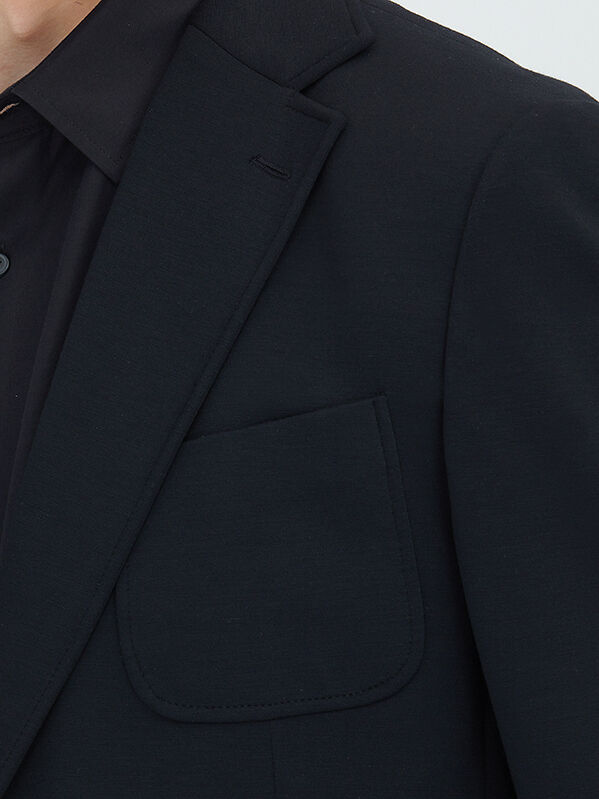 Black Plain Modern Fit Suit - 3