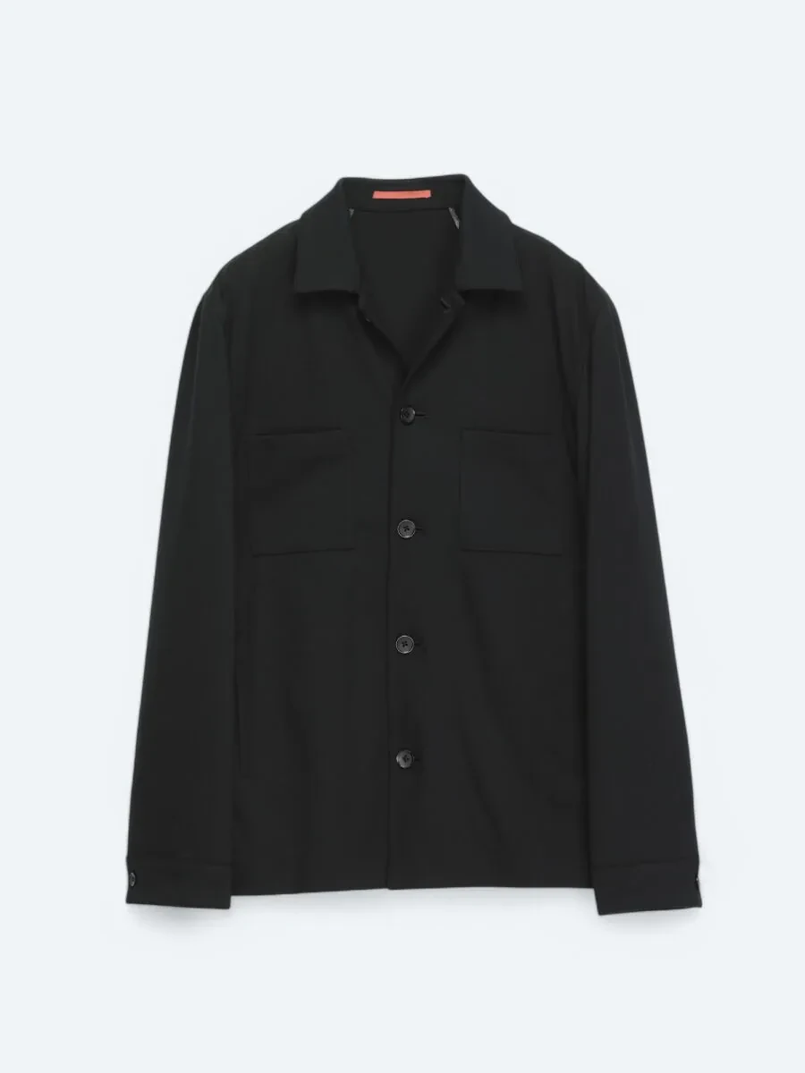 Black Plain Modern Fit Suit - 1