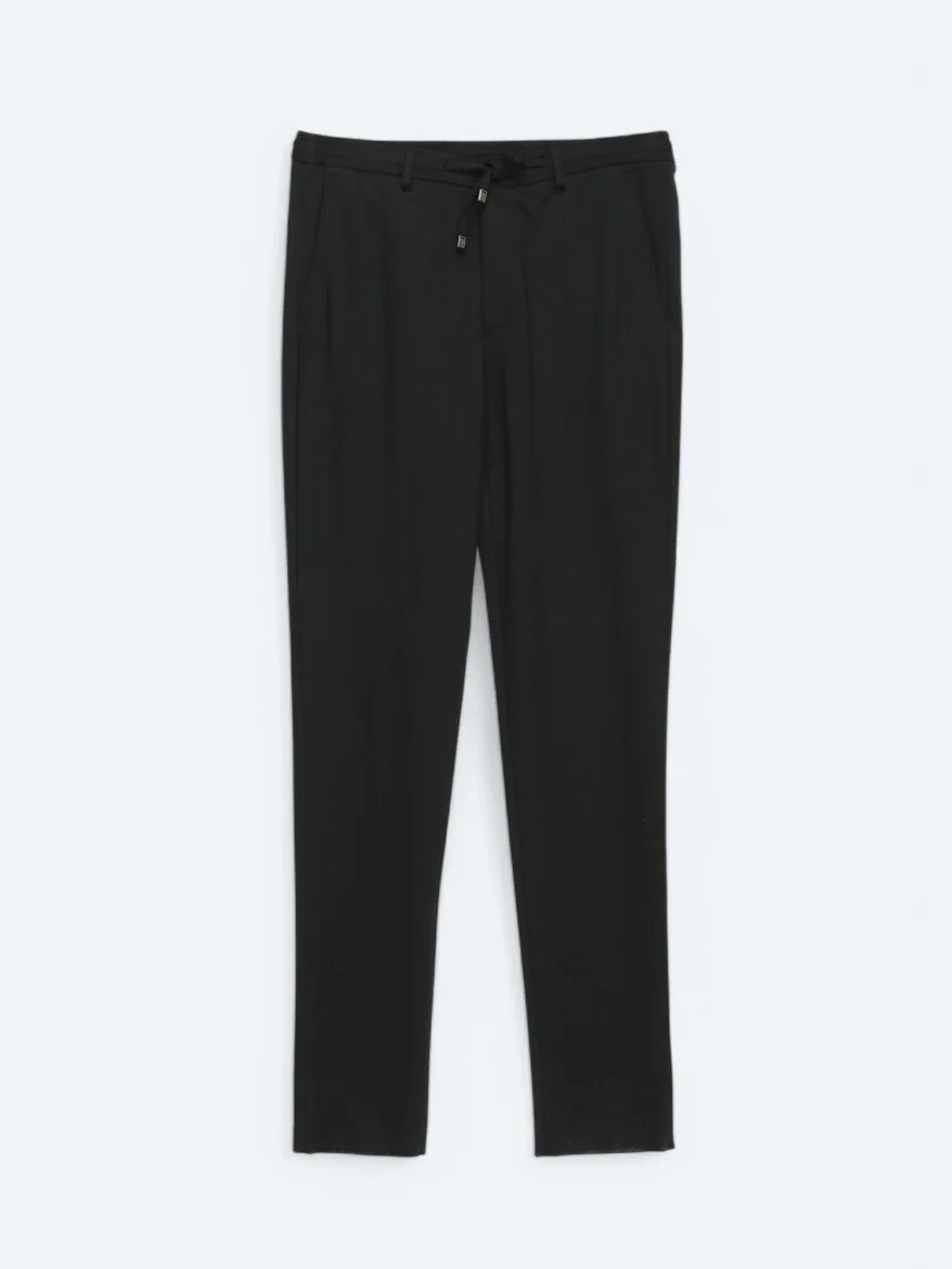 Black Plain Modern Fit Suit - 2