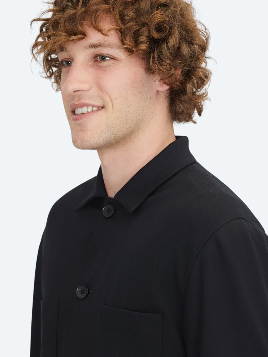 Black Plain Modern Fit Suit - 4