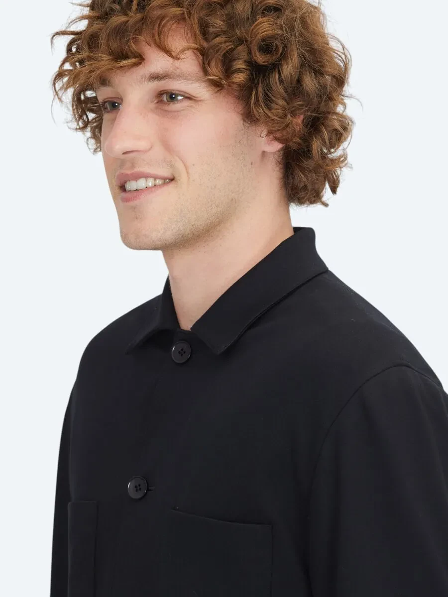 Black Plain Modern Fit Suit - 4