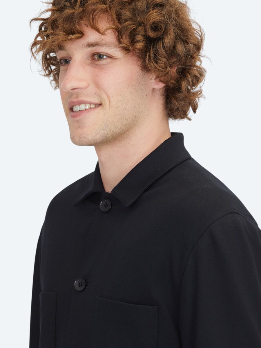 Black Plain Modern Fit Suit - 4